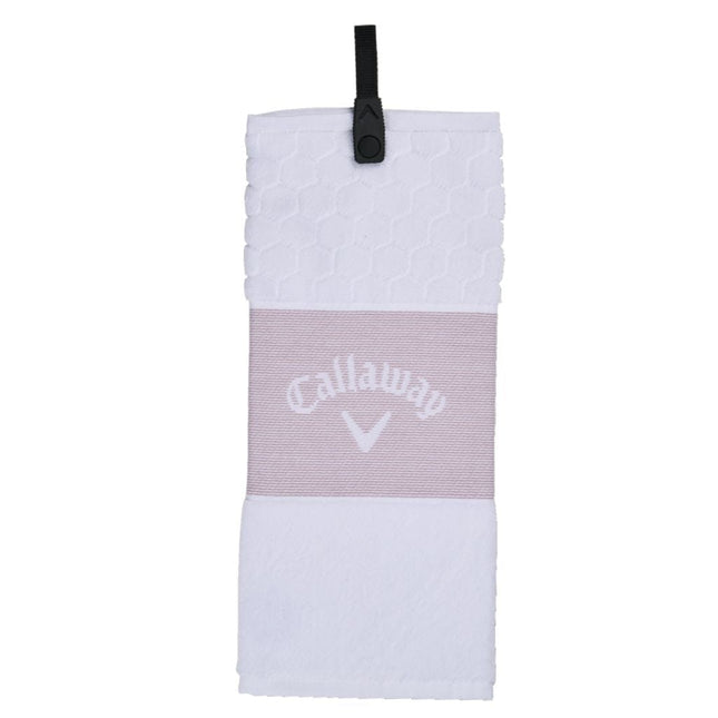 Callaway Tri-Fold Towel - wit roze