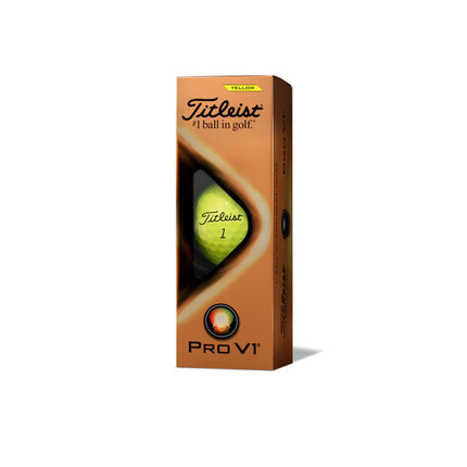 Titleist Pro V1 golfbal geel bedrukken