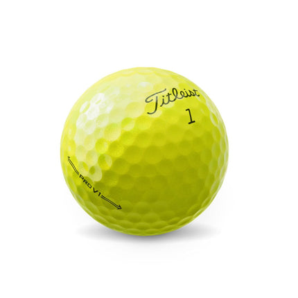Titelsist Pro V1 Yellow - Print Golfbälle