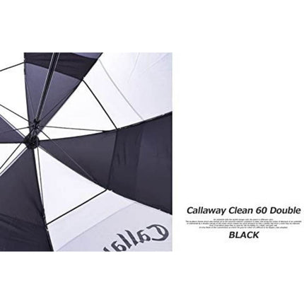 Callaway Clean 60 Inch Golfparaplu - Zwart Wit