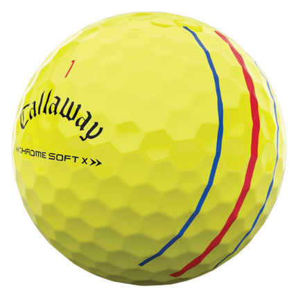 Callaway Chrome Soft X Triple Track geel golfbal