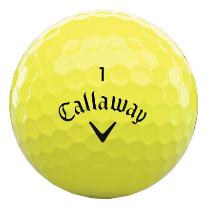 Callaway Supersoft Max golfbal geel bedrukken