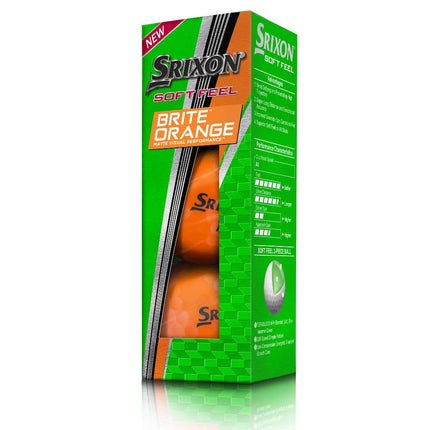Srixon Soft Feel Brite Oranje golfballen sleeve