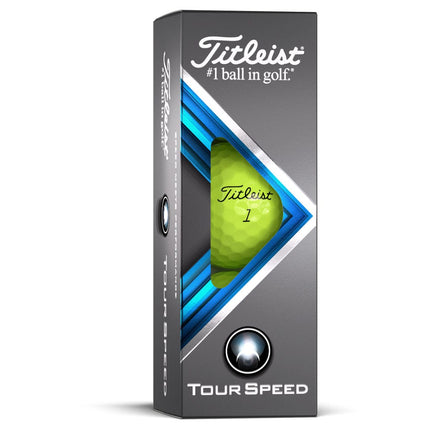 Titleist Tour Speed Golfballen geel bedrukken
