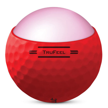 Titleist Trufeel matte rood golfballen