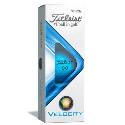 titleist velocity golfballen matte blauw sleeve