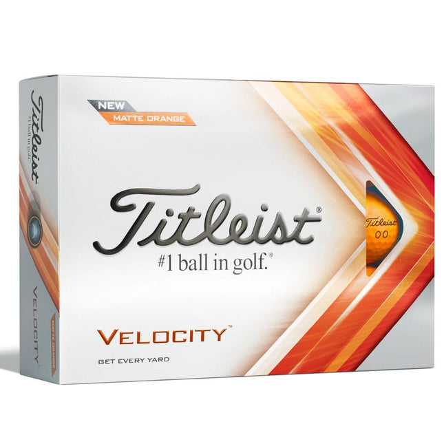 titeist velocity matte oranje golfballen