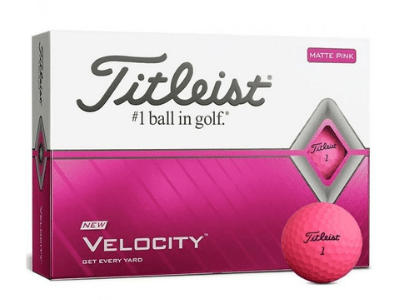 titleist-velocity-roze-matte-golfballen
