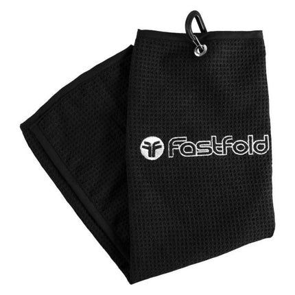 Fastfolf tri fold golfhanddoek zwart